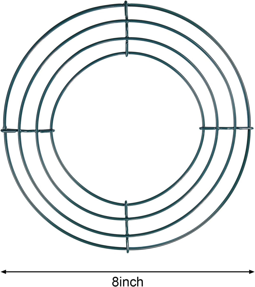 2 Pack Wreath Wire Frame Metal Wire Wreath Base Making Rings round Forms for Hanger Flower Wedding Spring Decoration Door DIY Craft Supplies