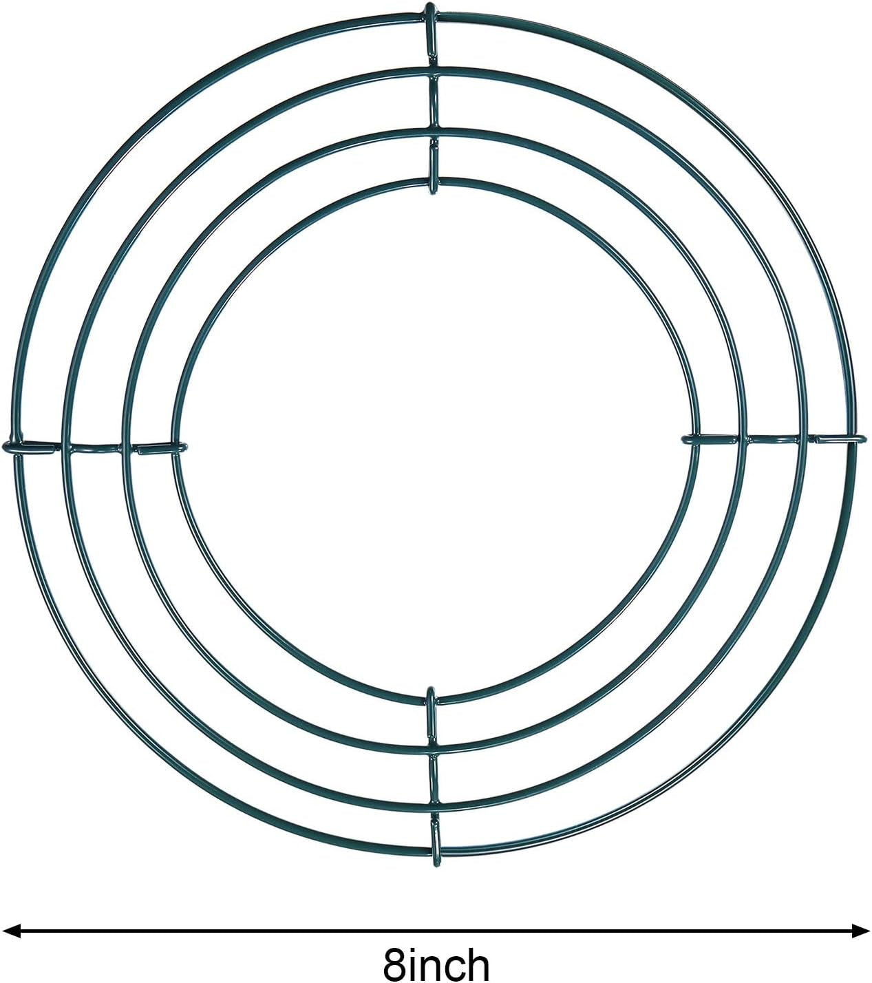 2 Pack Wreath Wire Frame Metal Wire Wreath Base Making Rings round Forms for Hanger Flower Wedding Spring Decoration Door DIY Craft Supplies